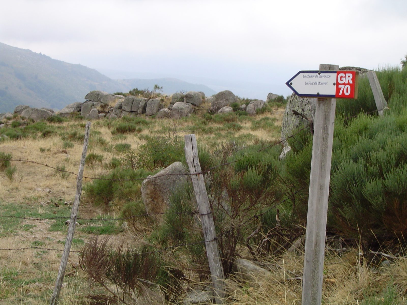 Chemin de Stevenson GR70 près de La Bastide-Puylaurent, au départ de La Maison Calme